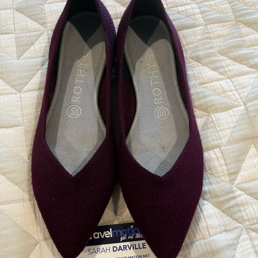 Merino Aubergine Purple Rothy’s Points Size 8